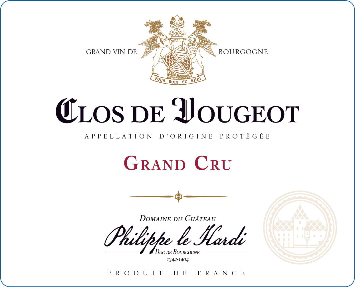 Philippe Le Hardi Clos Du Vougeot Grand Cru 2019
